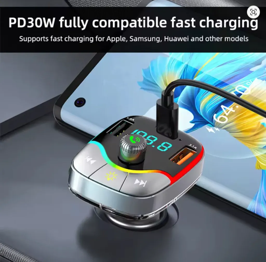 REPRODUCTOR MP3 CARRO TRANSMISOR FM Y CARGADOR USB ALS-A171.....webp