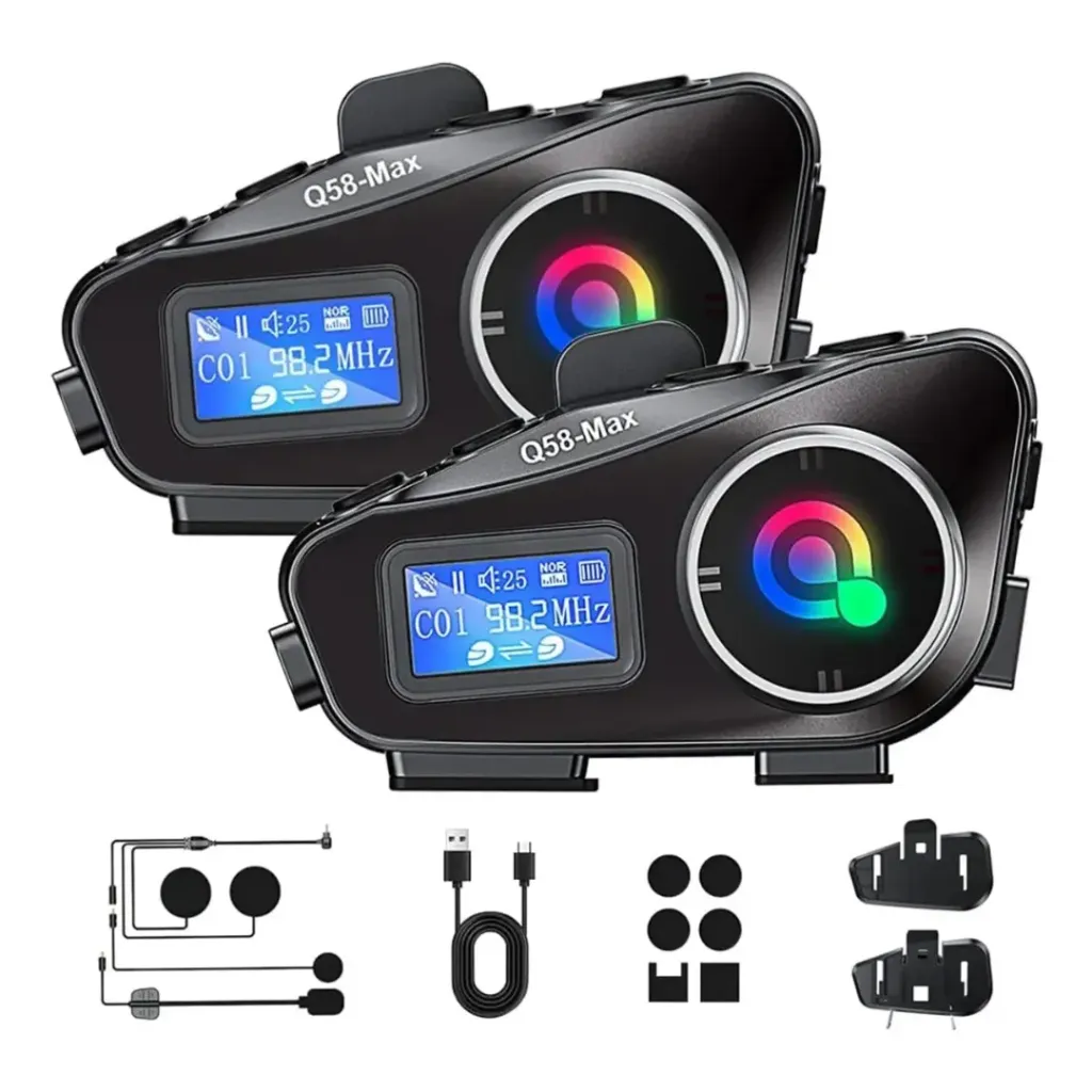 SET INTERCOMUNICADOR Q58-MAX MOTO CASCO X2 PIEZAS..webp
