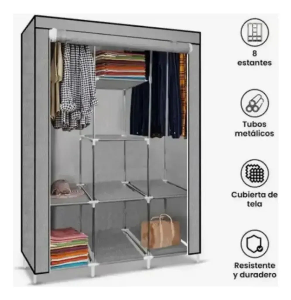 CLOSET ARMARIO 3 CUERPOS 88130 ALMACENAMIENTO 130X45X175....webp