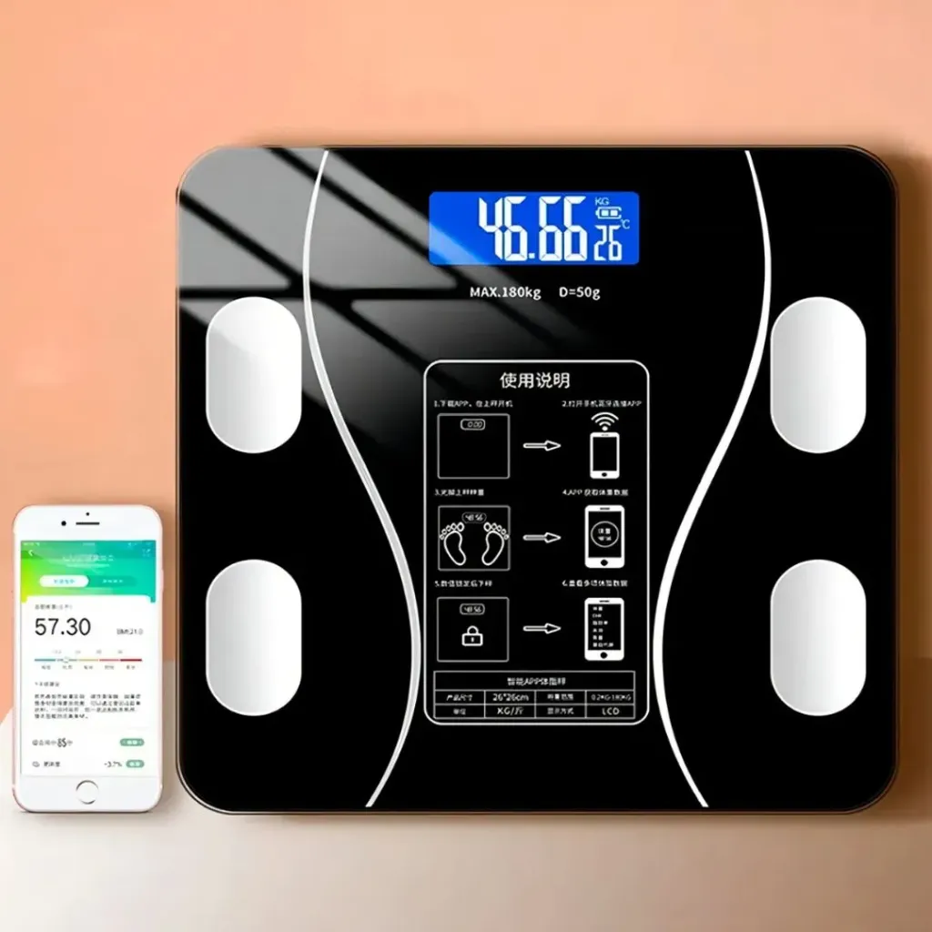[412c0d] BASCULA EN VIDRIO BALANZA PESA BLUETOOTH