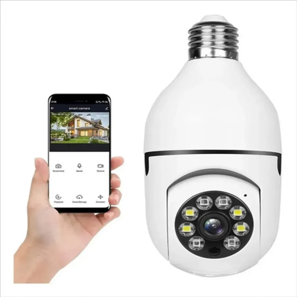 [e18ab3] CAMARA DE SEGURIDAD TIPO BOMBILLO