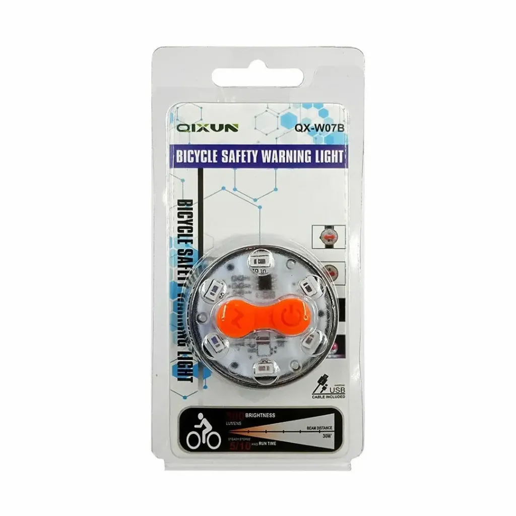 [55016a] LUZ TRASERA BICICLETA REDONDA QX-W07B