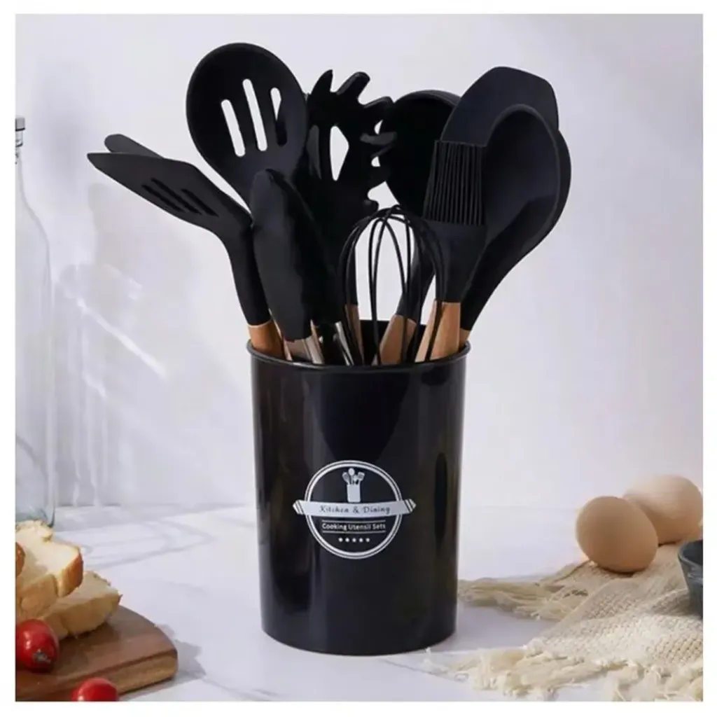 [1d97da] UTENSILIOS DE COCINA SILICONA 12 PCS