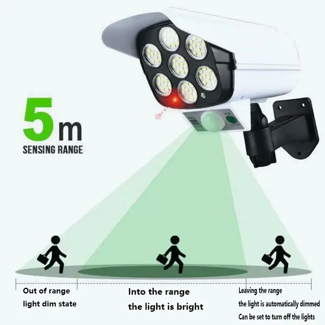 [9abdab] LAMPARA SOLAR TIPO CAMARA SEGURIDAD - SOLAR SENSOR LIGHT -